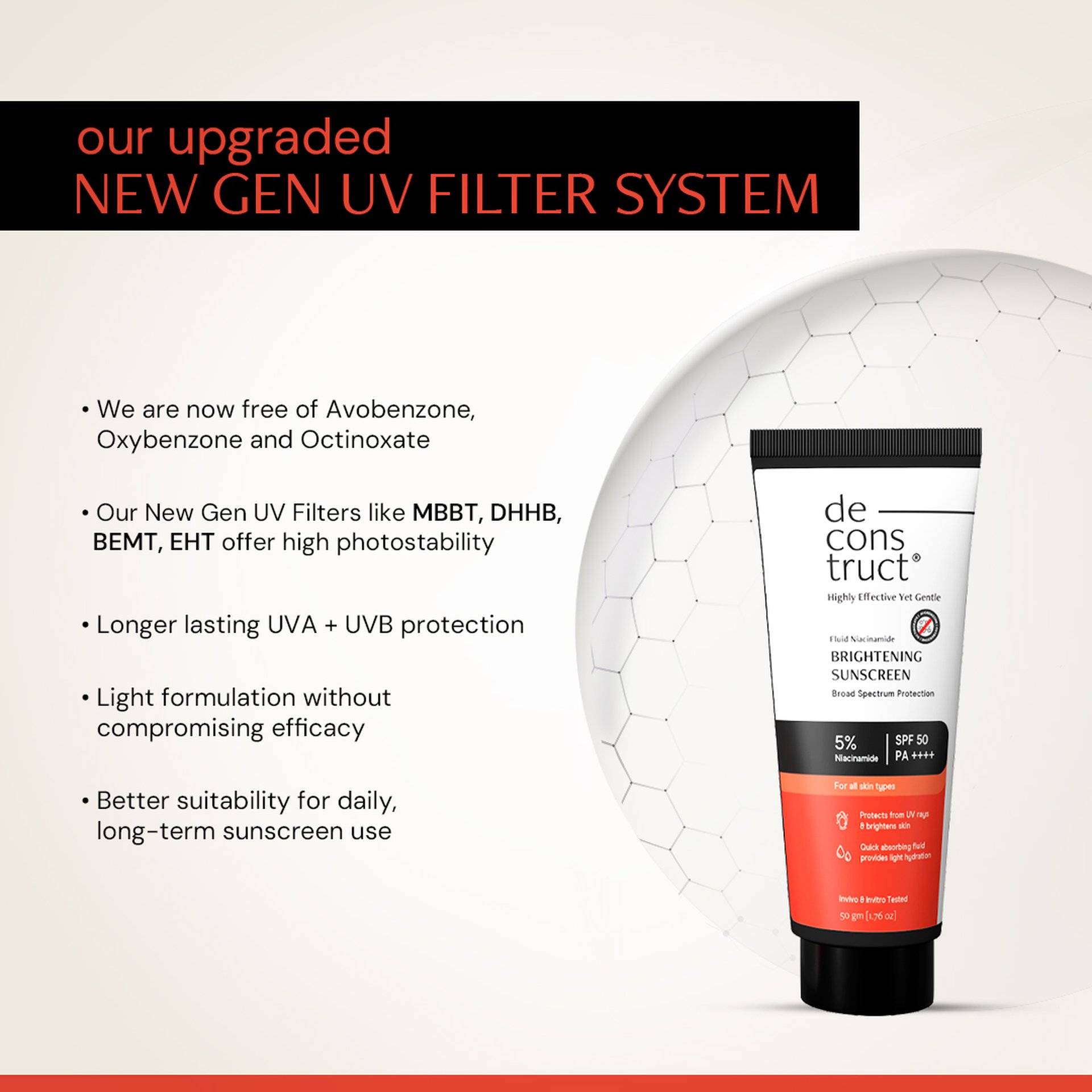 Deconstruct Fluid Brightening Sunscreen SPF 50 PA++++ - Image 6